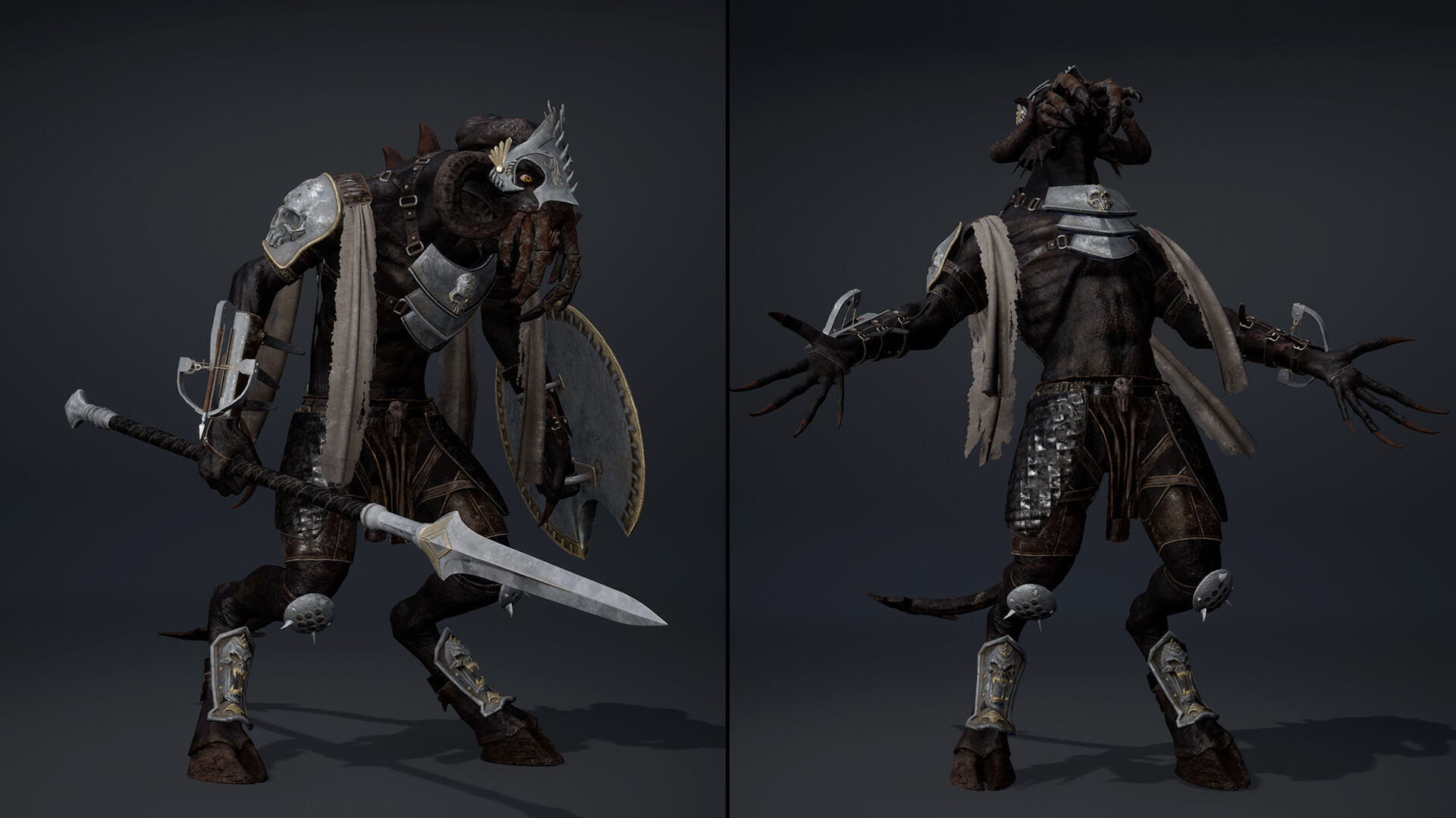 Obsidian Spearman Arm2 Low-poly 3D model_10