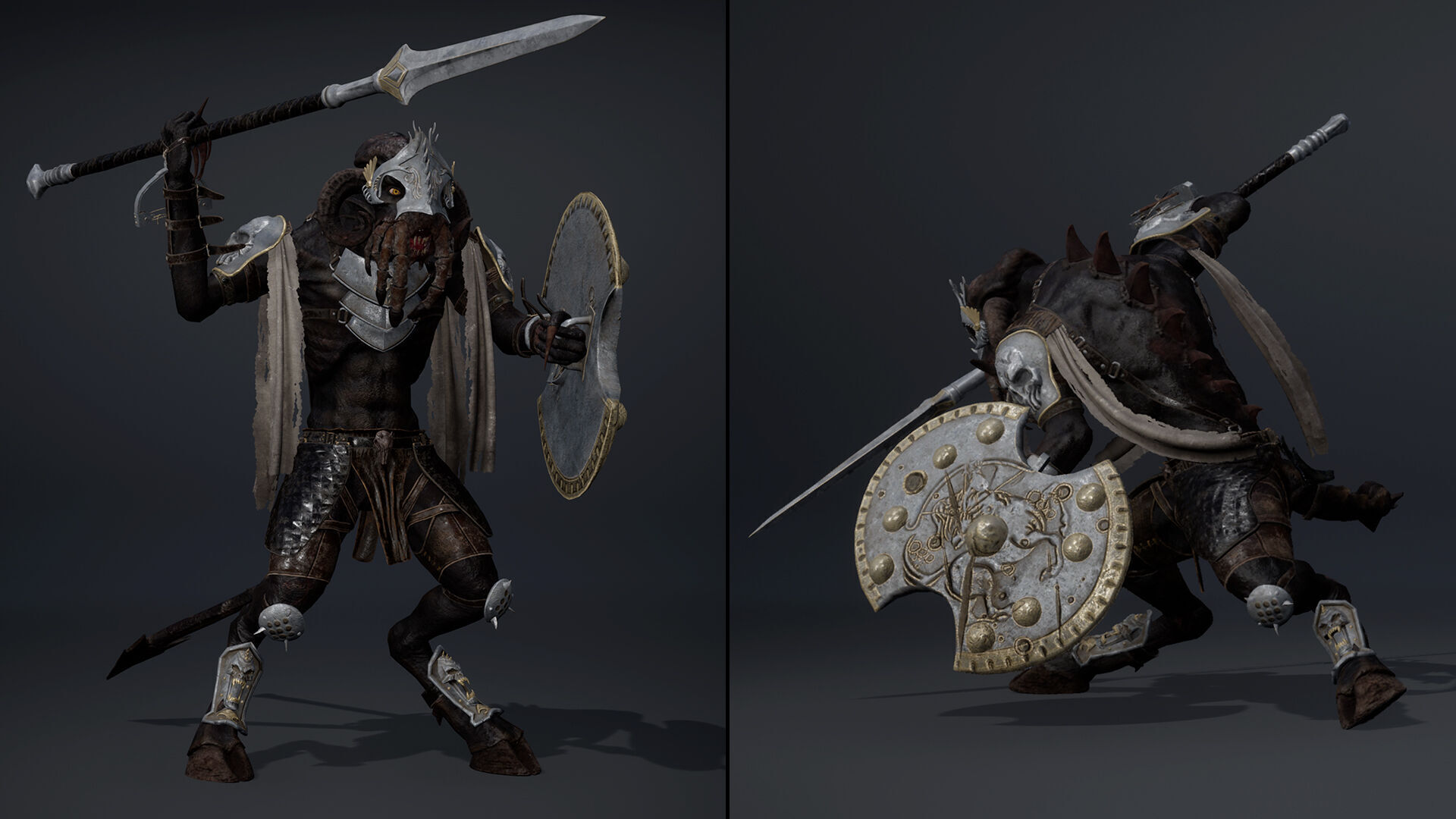 Obsidian Spearman Arm2 Low-poly 3D model_7