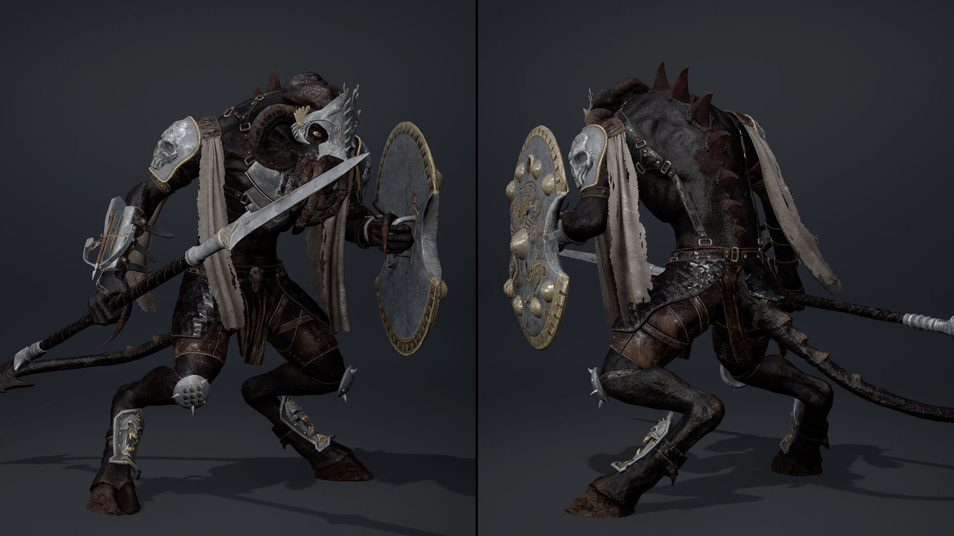 Obsidian Spearman Arm2 Low-poly 3D model_6