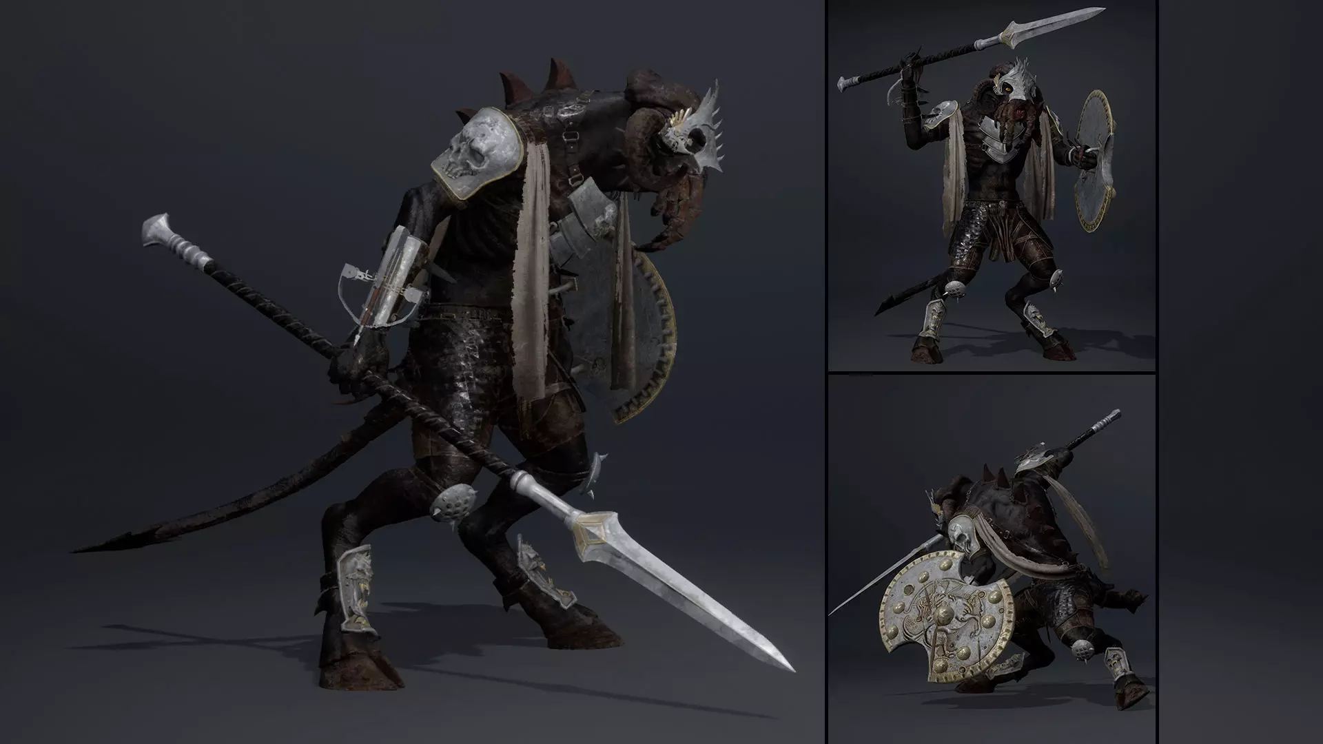 Obsidian Spearman Arm2 Low-poly 3D model_0