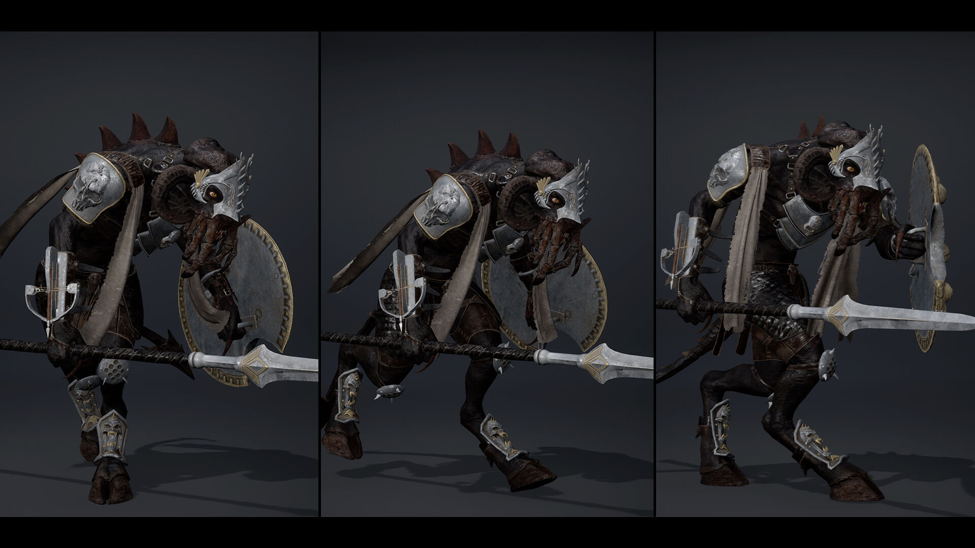 Obsidian Spearman Arm2 Low-poly 3D model_17