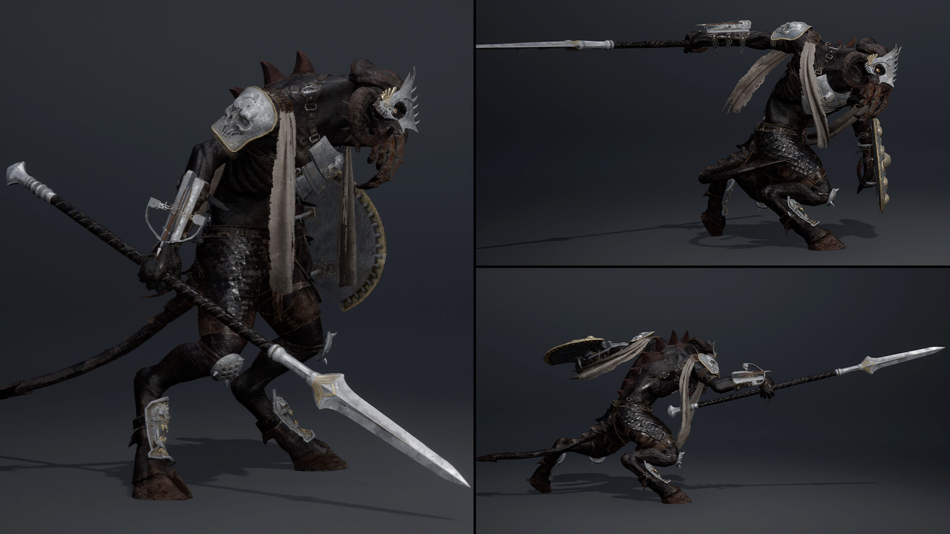 Obsidian Spearman Arm2 Low-poly 3D model_8