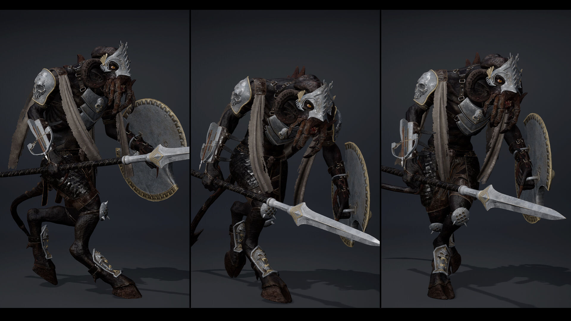 Obsidian Spearman Arm2 Low-poly 3D model_16