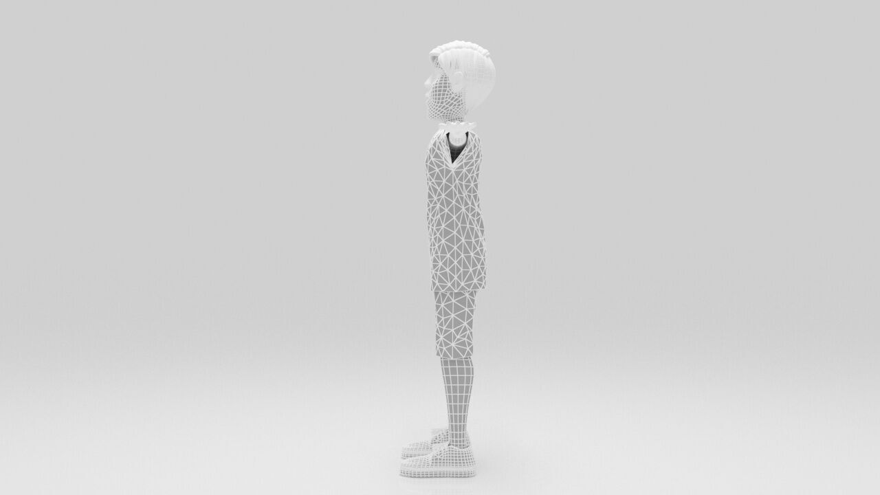 Character Lone Rigged  Low-poly 3D model_11