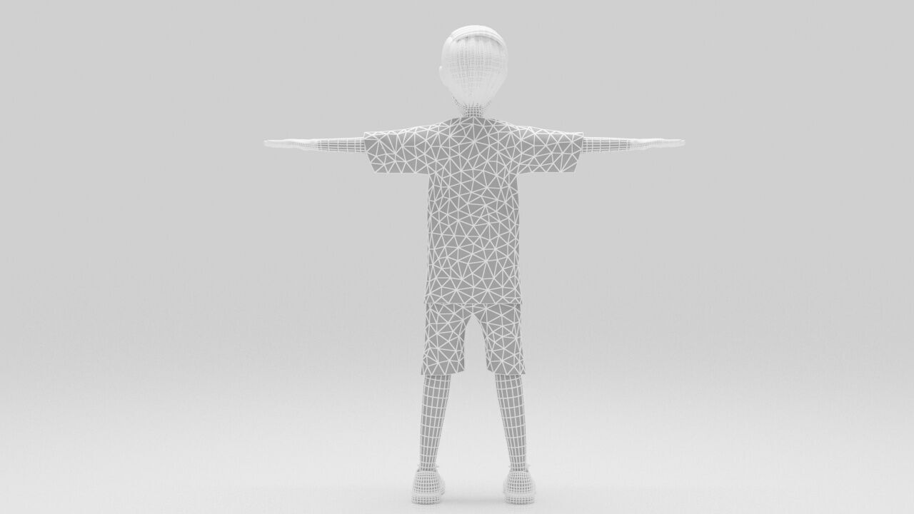 Character Lone Rigged  Low-poly 3D model_12