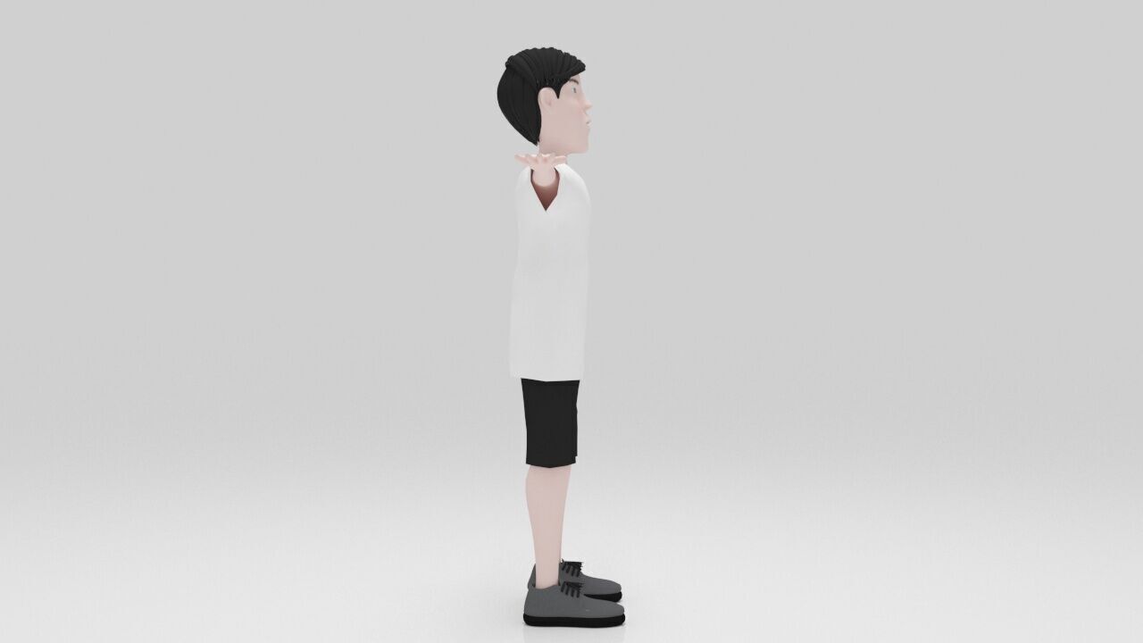 Character Lone Rigged  Low-poly 3D model_5