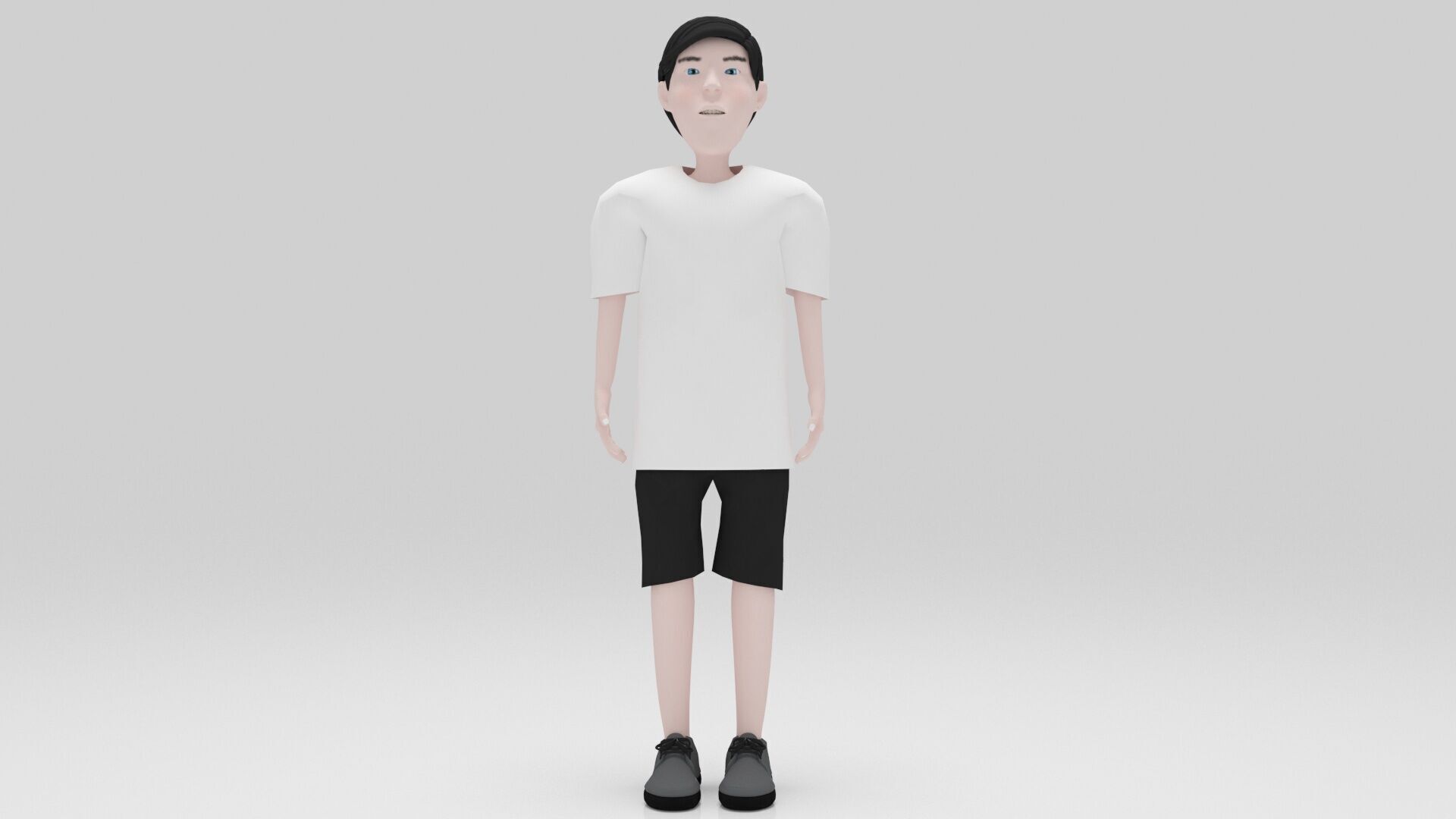 Character Lone Rigged  Low-poly 3D model_1