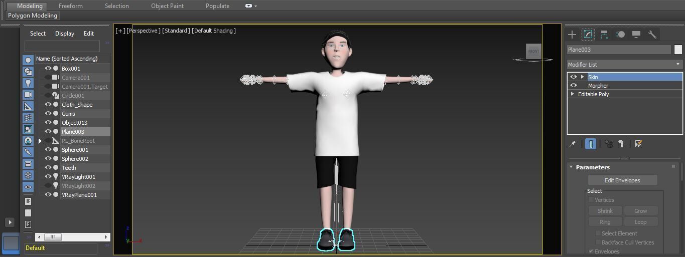 Character Lone Rigged  Low-poly 3D model_14