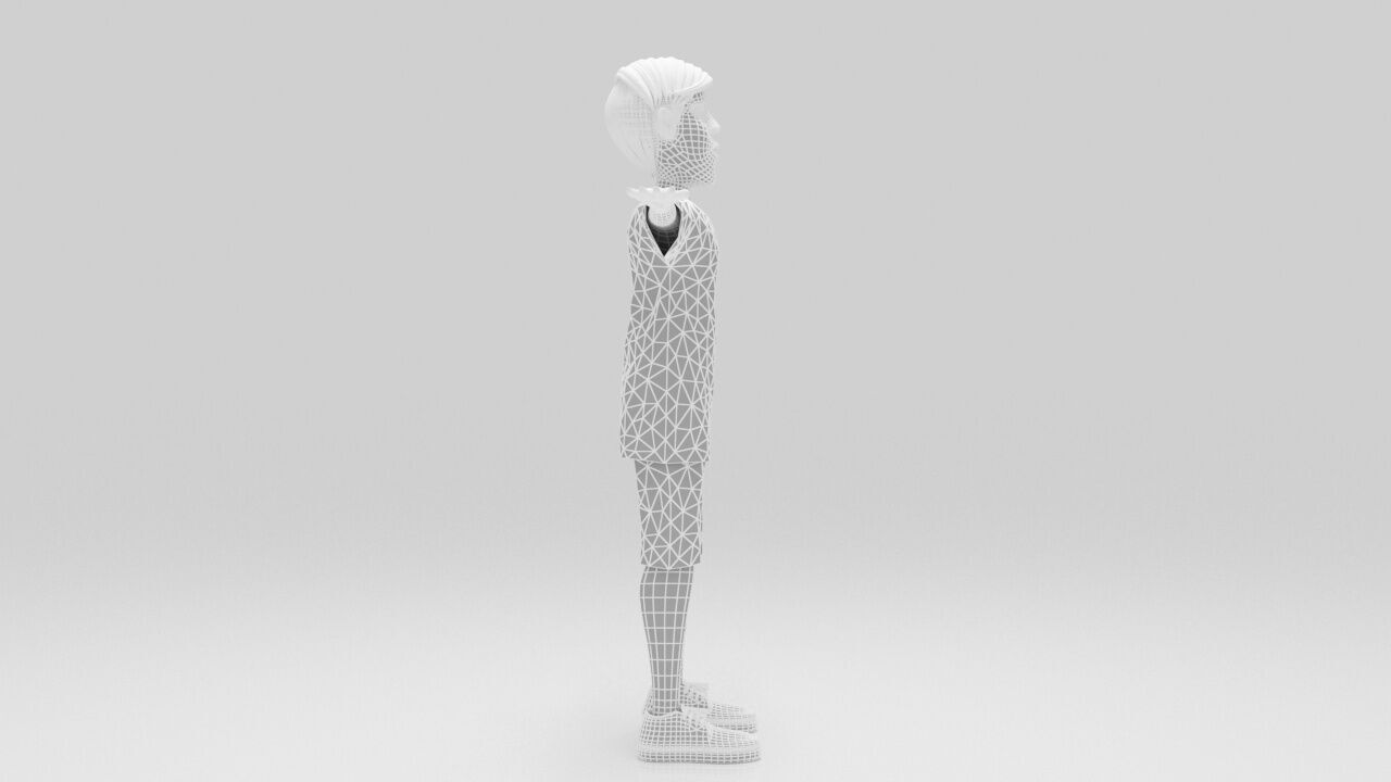 Character Lone Rigged  Low-poly 3D model_13