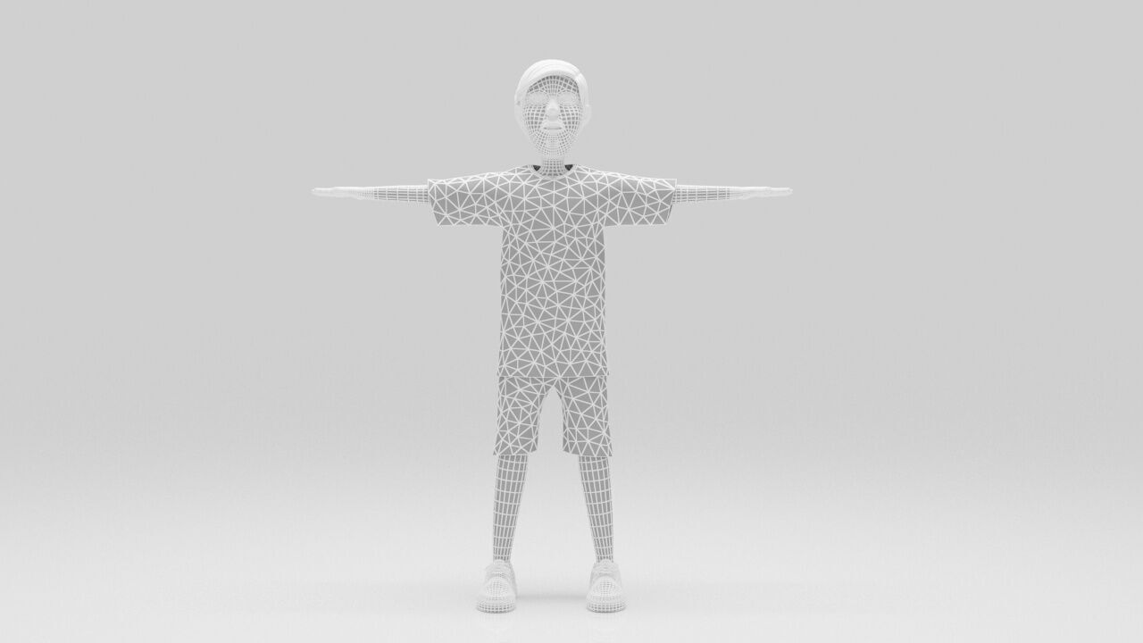 Character Lone Rigged  Low-poly 3D model_10