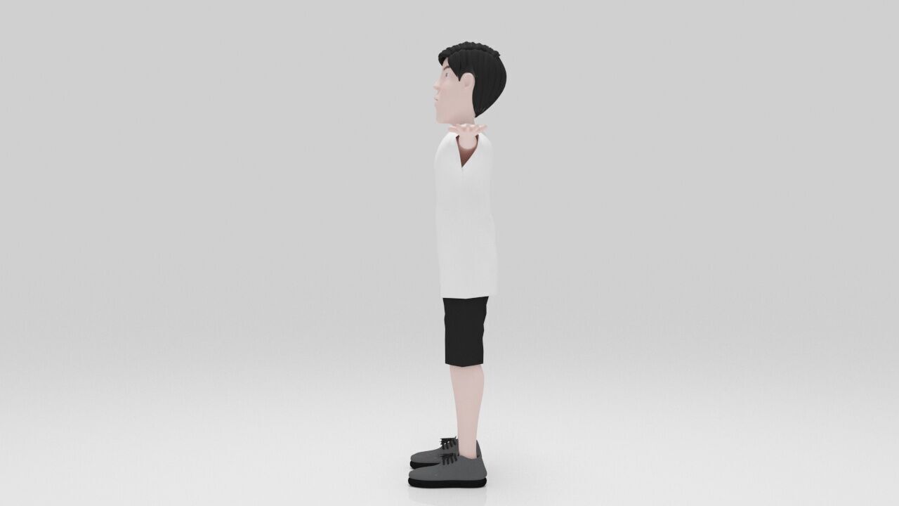 Character Lone Rigged  Low-poly 3D model_3