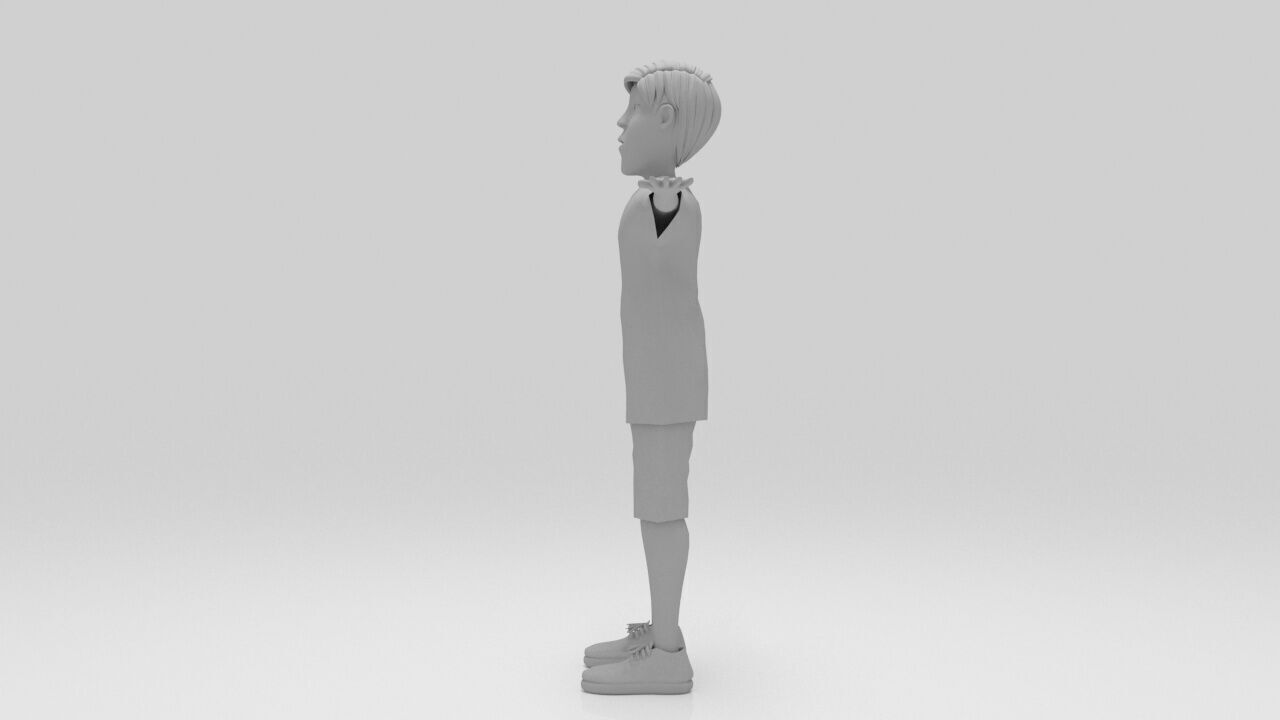 Character Lone Rigged  Low-poly 3D model_7