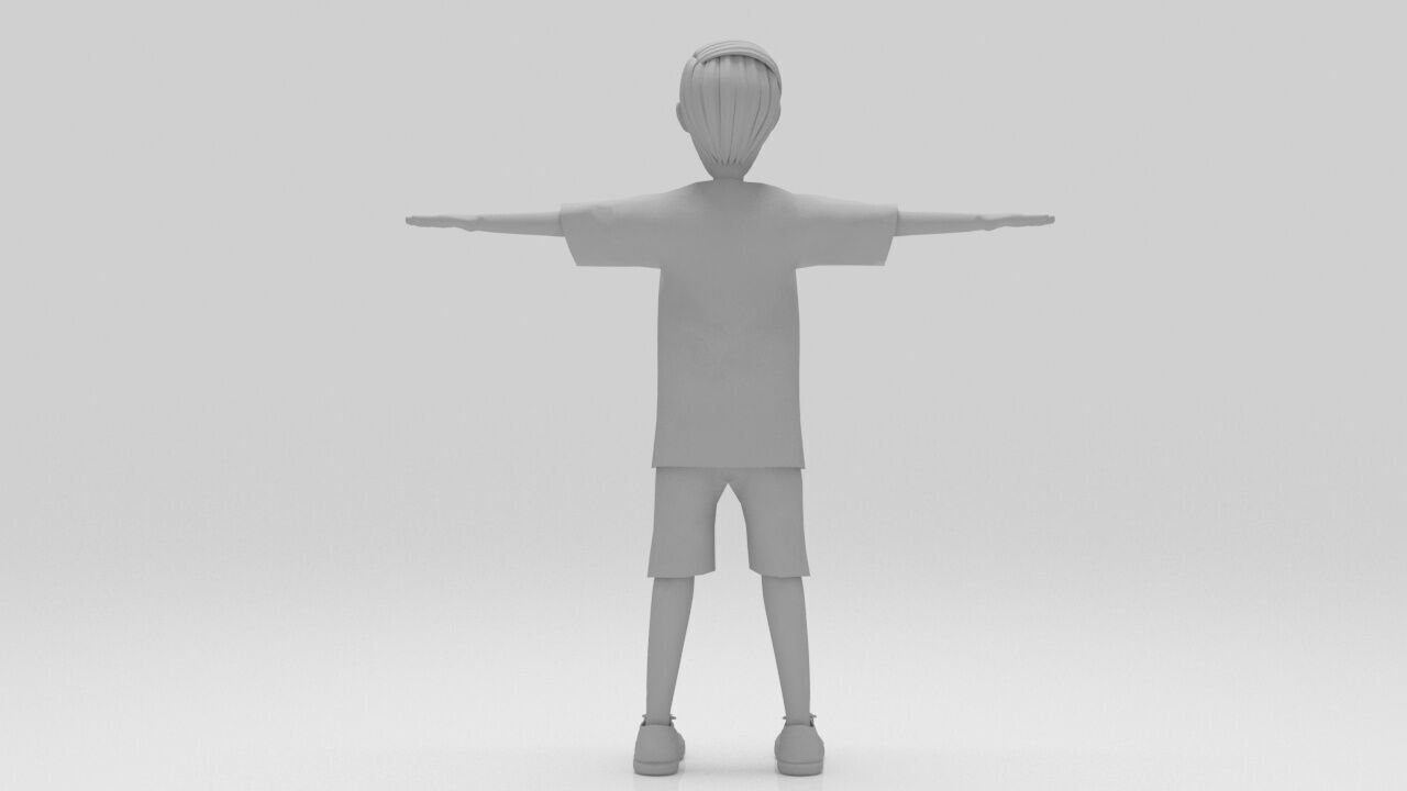Character Lone Rigged  Low-poly 3D model_8