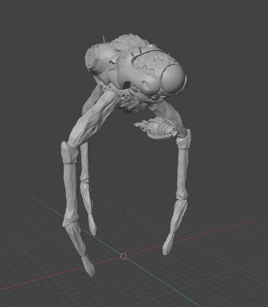 Martian War Machine From War Of The Worlds Biomechanical  3D print model_2