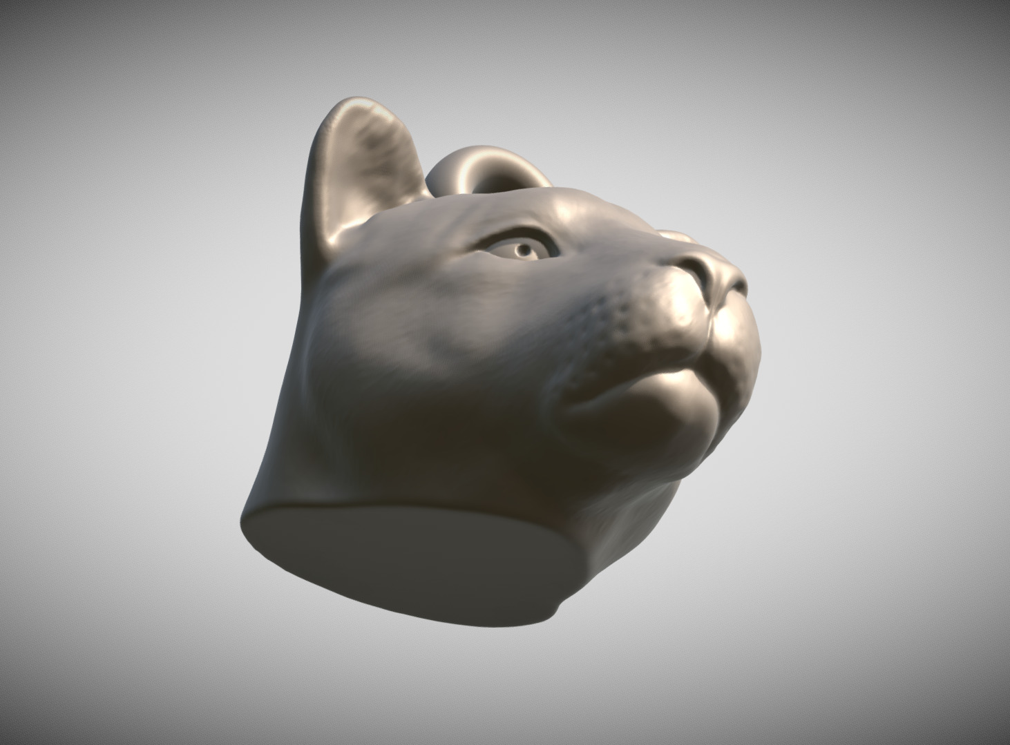 Lioness head key ring for 3D printing 3D print model_10