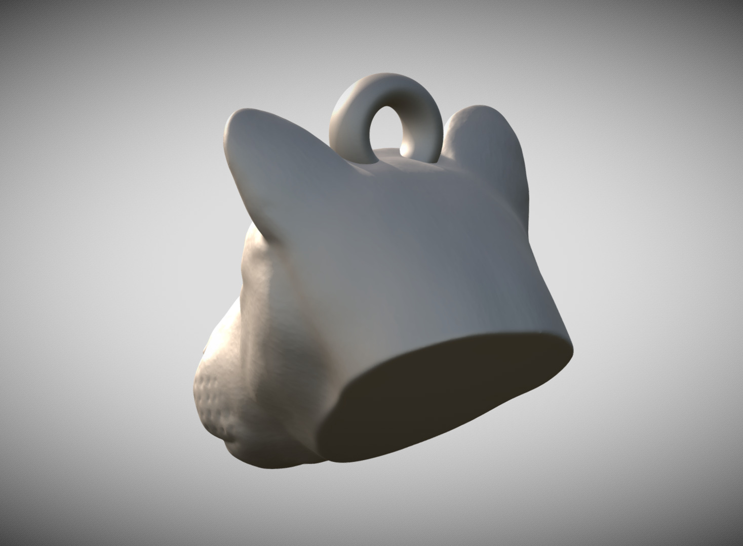 Lioness head key ring for 3D printing 3D print model_4