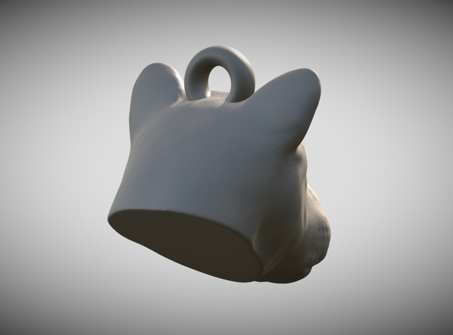 Lioness head key ring for 3D printing 3D print model_5