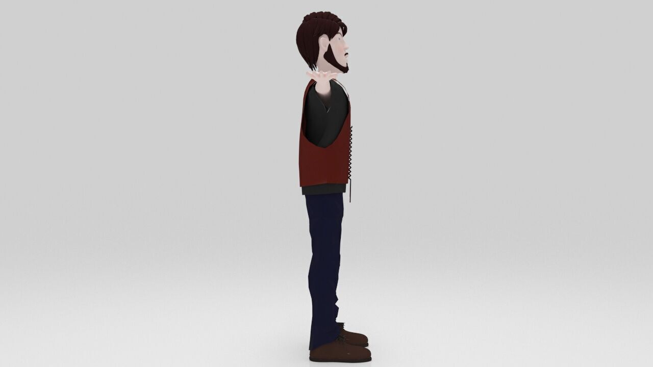 Character Bross Rigged  Low-poly 3D model_5