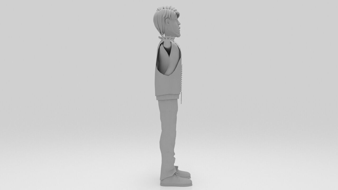 Character Bross Rigged  Low-poly 3D model_9