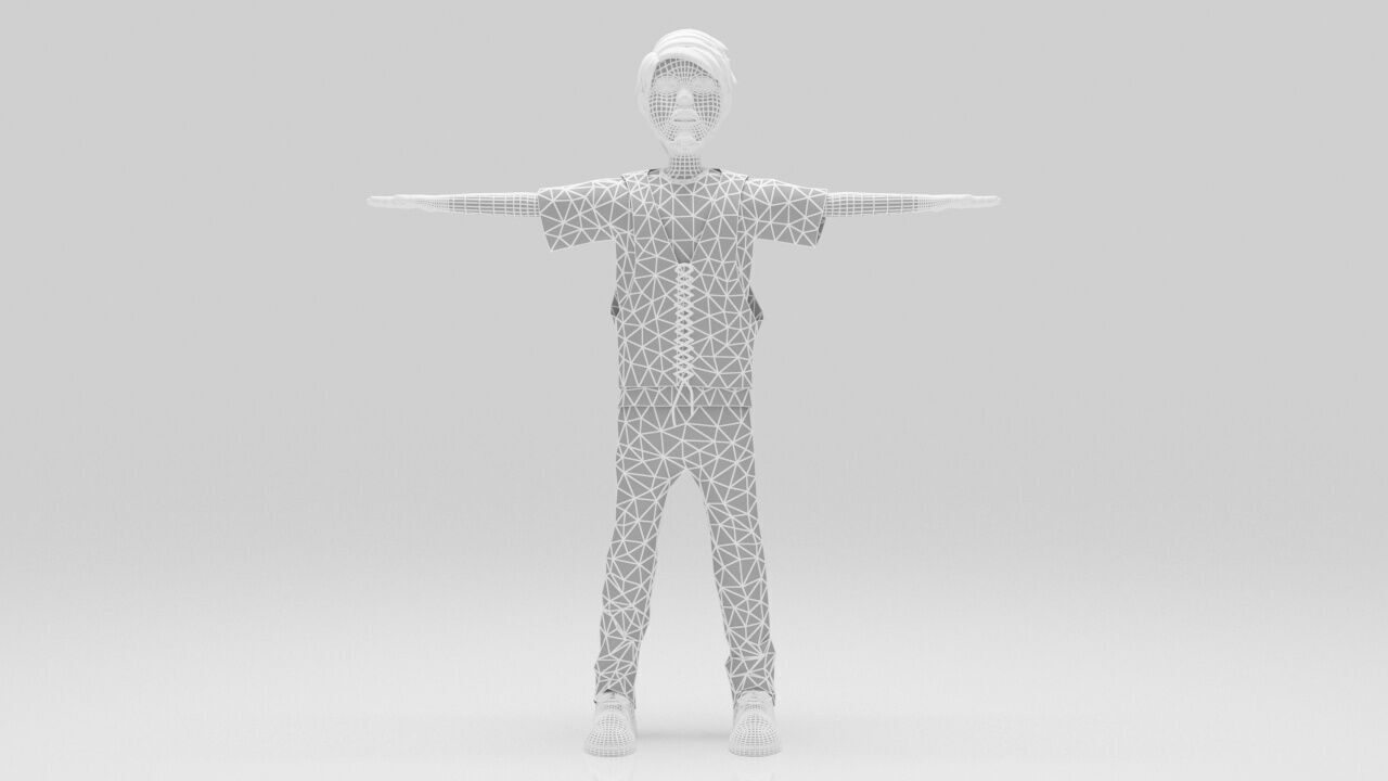 Character Bross Rigged  Low-poly 3D model_10