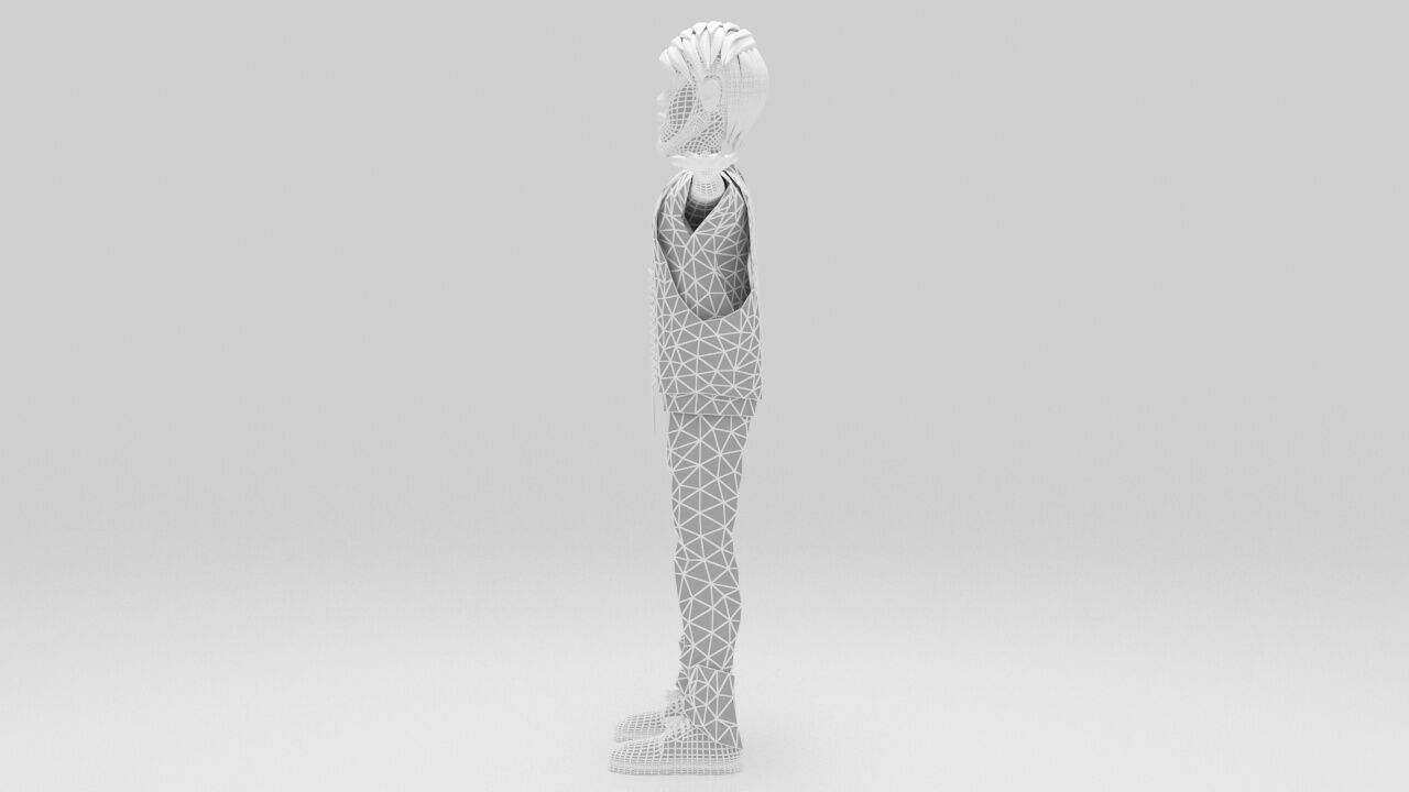 Character Bross Rigged  Low-poly 3D model_11