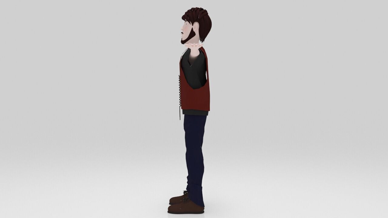 Character Bross Rigged  Low-poly 3D model_3