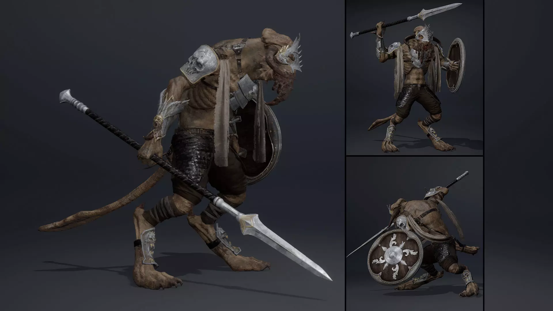 Obsidian Spearman Arm1 Low-poly 3D model_0