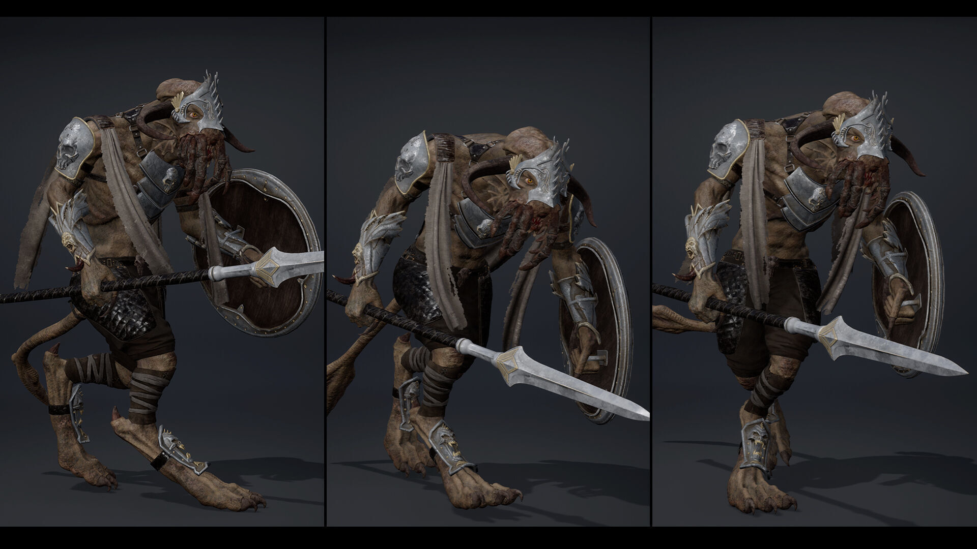 Obsidian Spearman Arm1 Low-poly 3D model_10