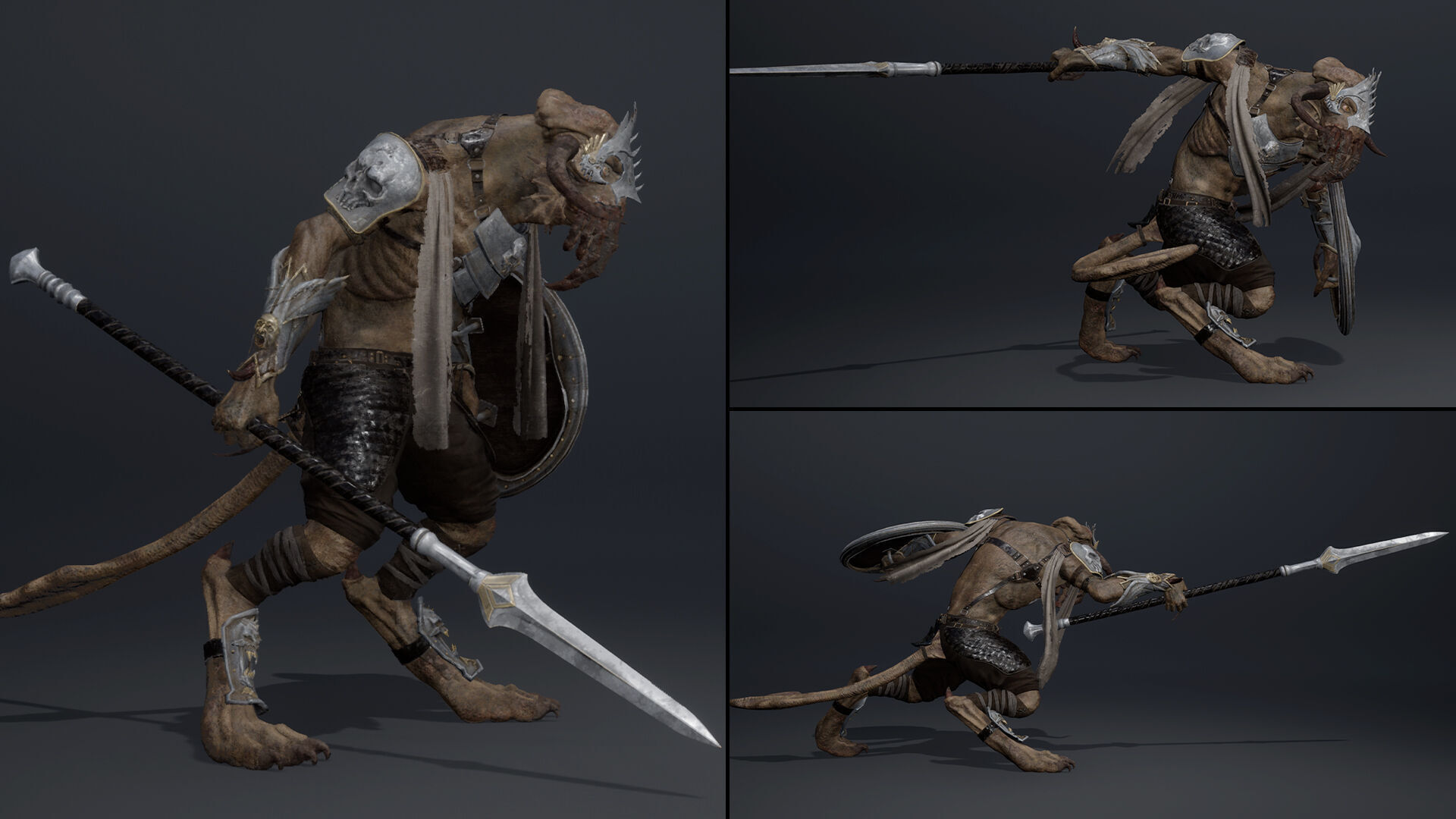 Obsidian Spearman Arm1 Low-poly 3D model_6