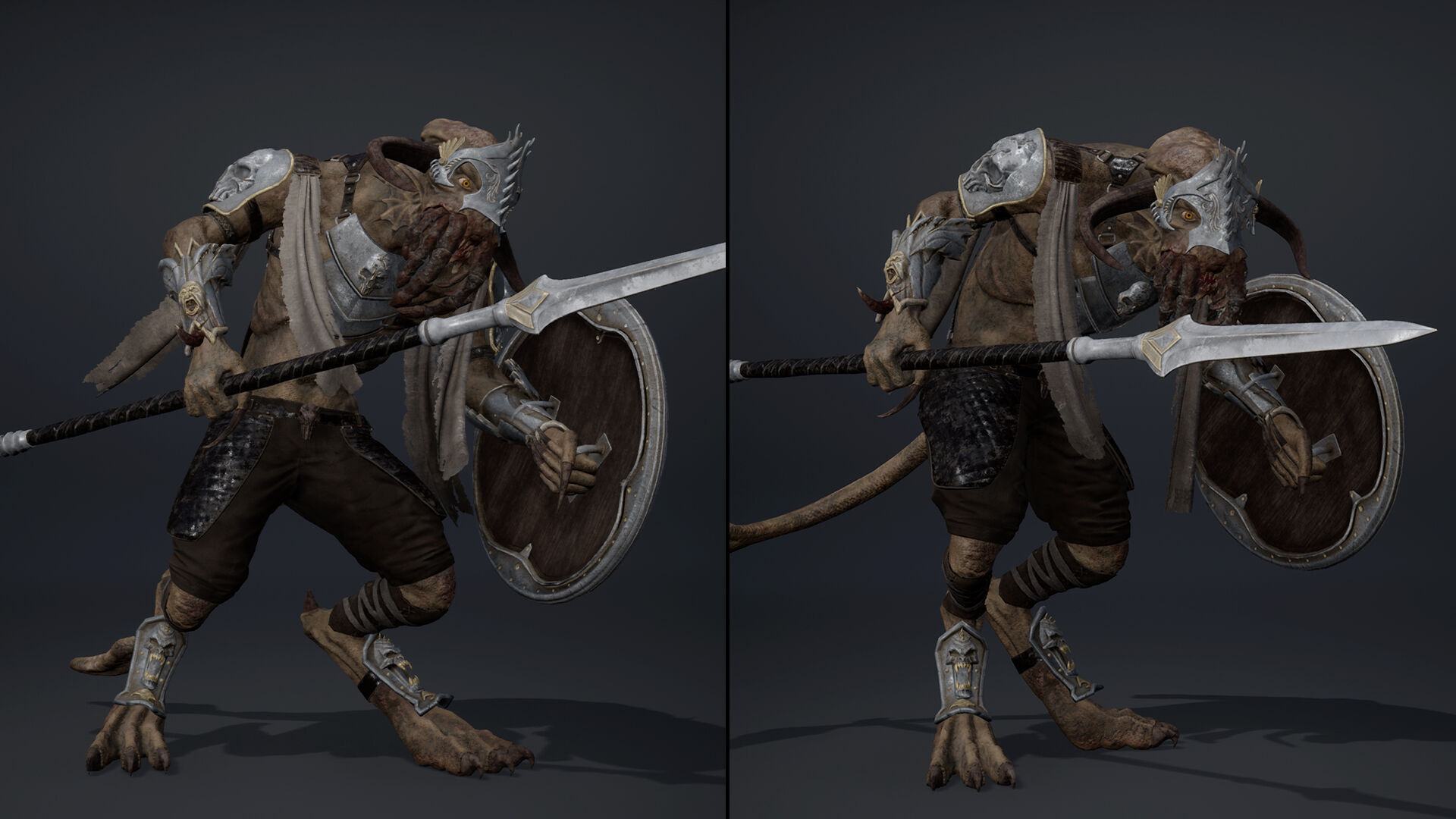 Obsidian Spearman Arm1 Low-poly 3D model_11