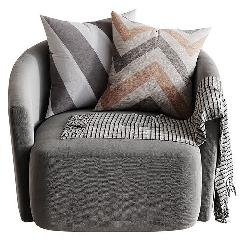 Four Hands Chloe Swivel Chair 3D model 6
