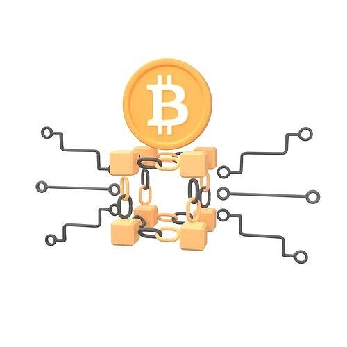 Crypto Network Icon v1 001 Low-poly 3D model