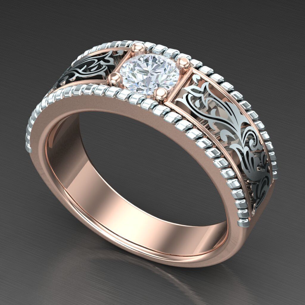 Elite Men Rings Collection 4MR098 3D print model_5