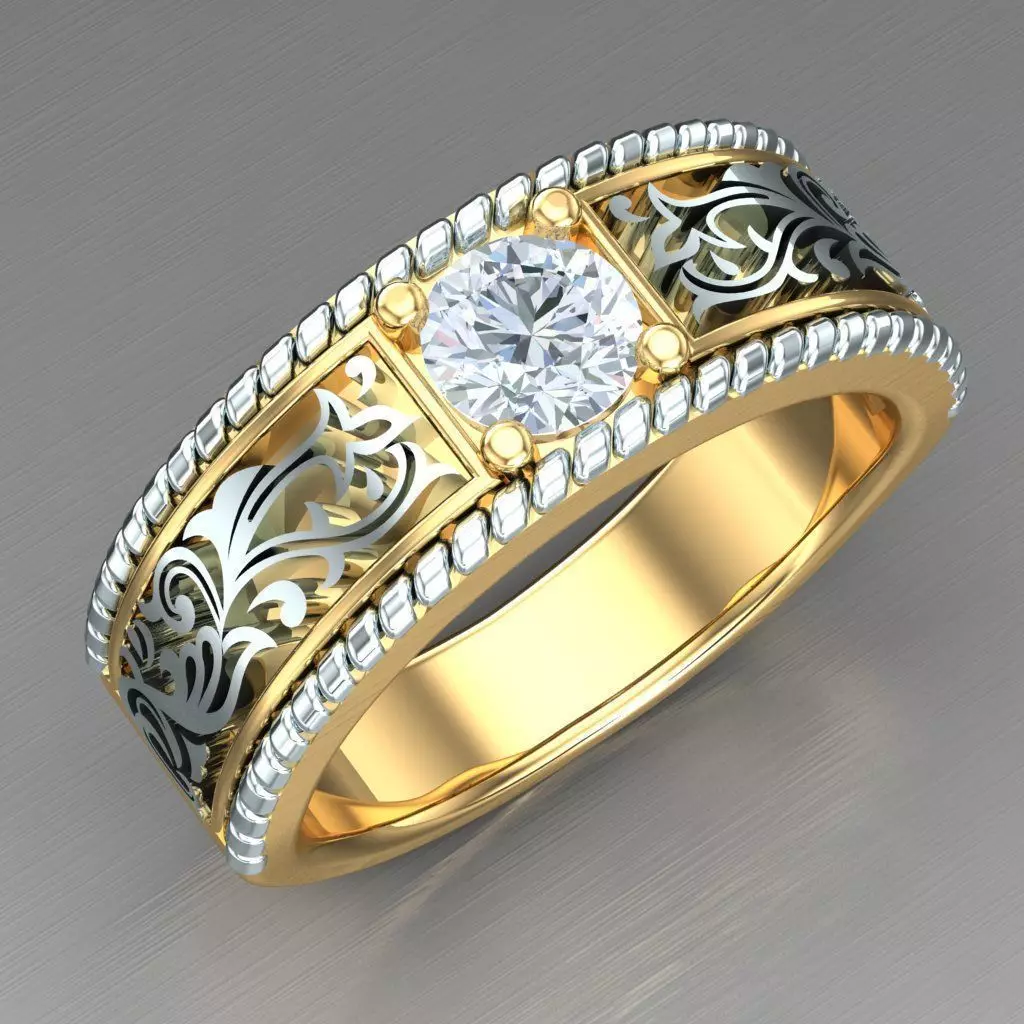 Elite Men Rings Collection 4MR098 3D print model_0