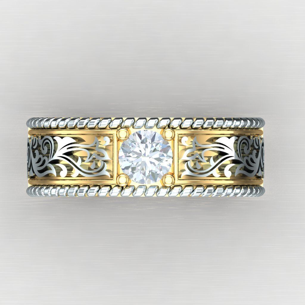 Elite Men Rings Collection 4MR098 3D print model_10