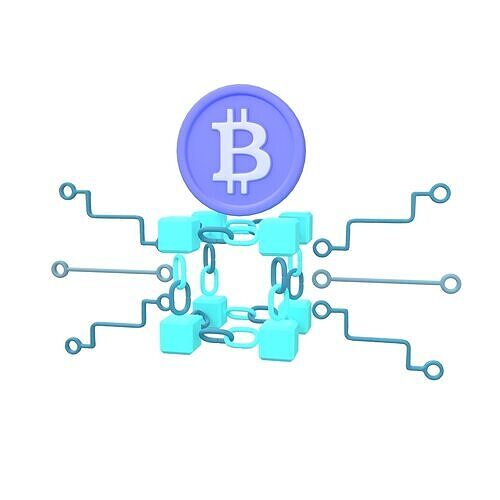 Crypto Network Icon v1 002 Low-poly 3D model