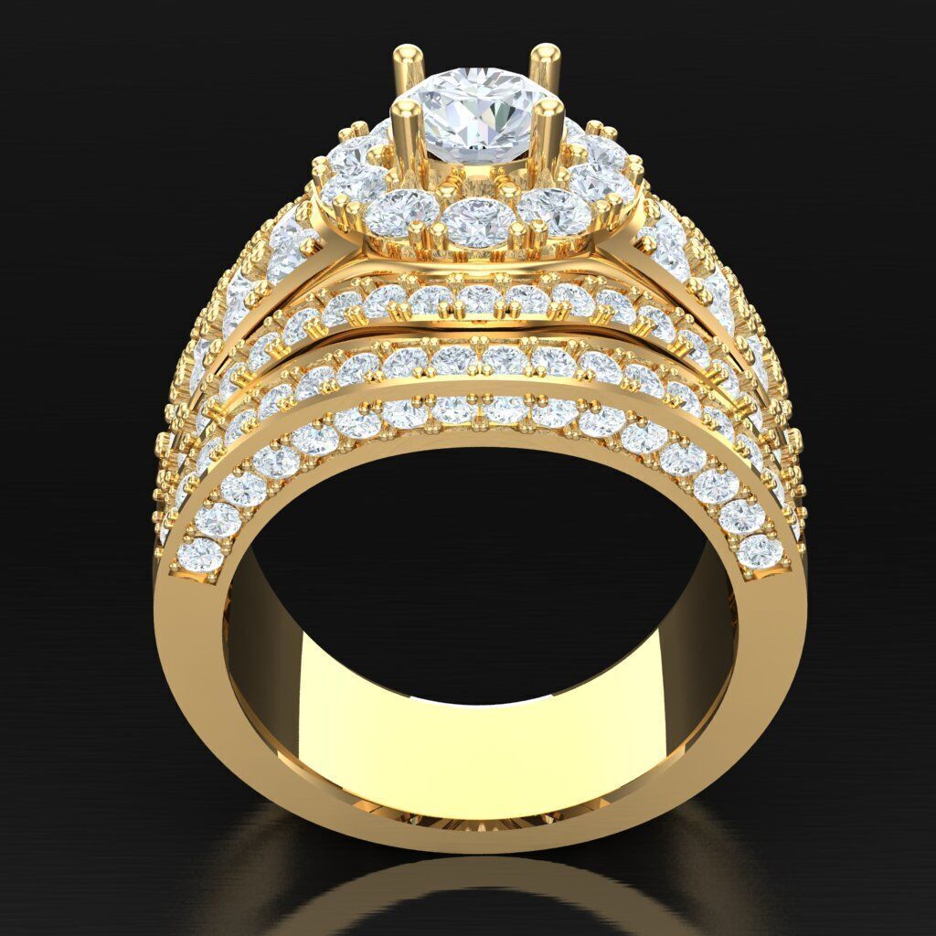 Elite Men Rings Collection 4MR094 3D print model_4