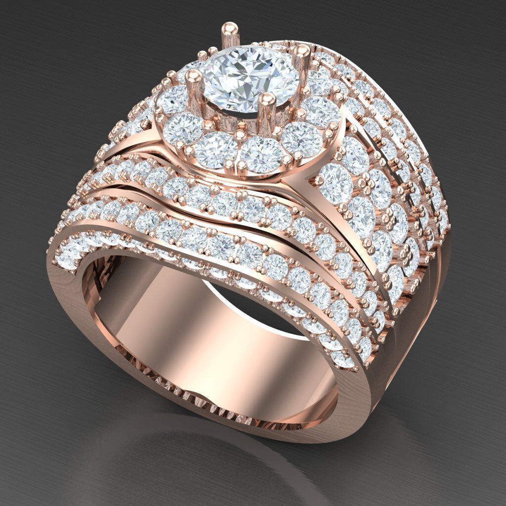 Elite Men Rings Collection 4MR094 3D print model_5