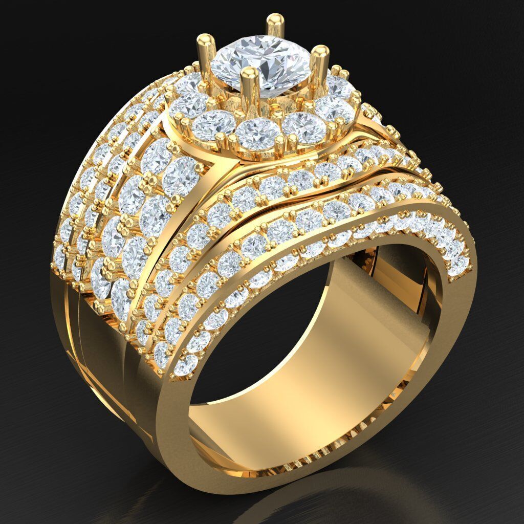 Elite Men Rings Collection 4MR094 3D print model_2