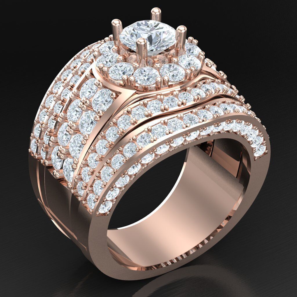 Elite Men Rings Collection 4MR094 3D print model_7