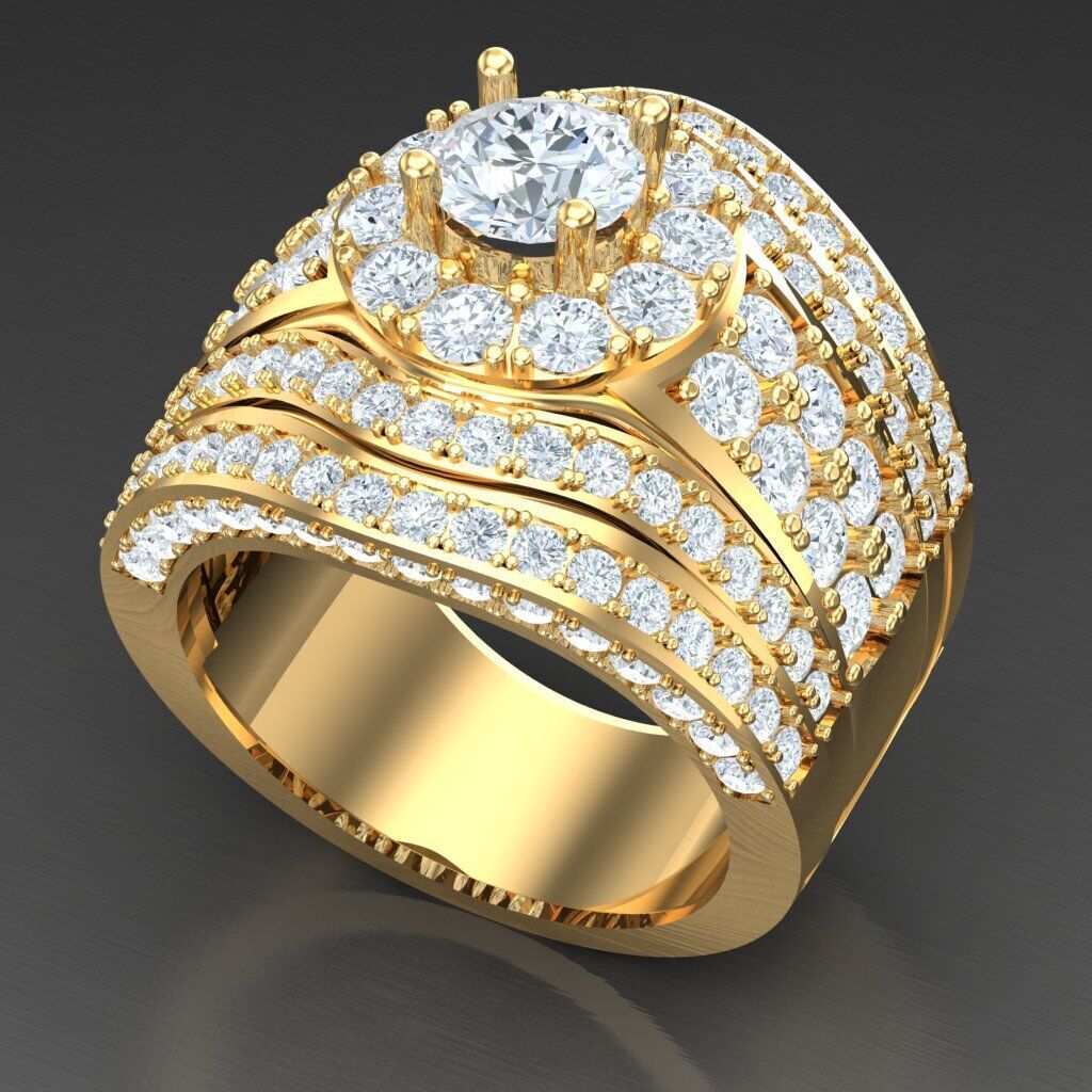 Elite Men Rings Collection 4MR094 3D print model_8