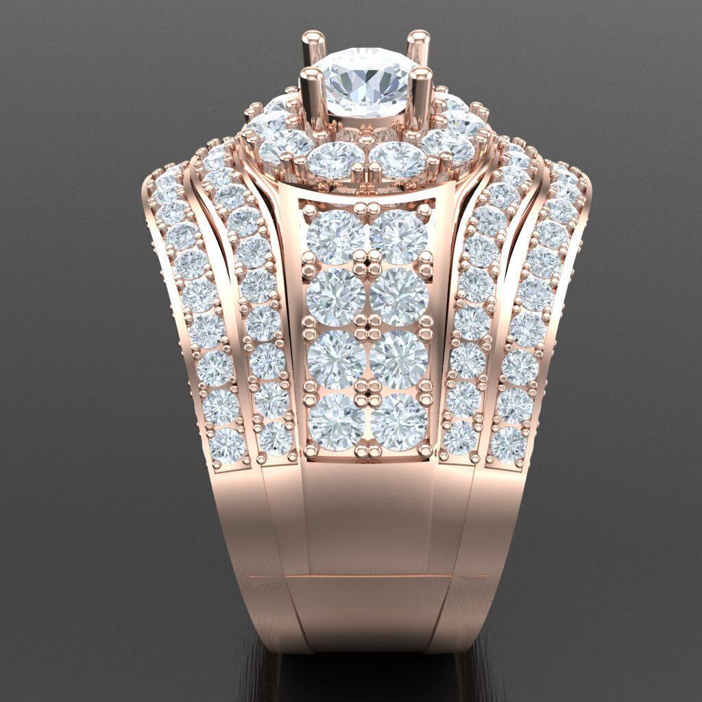 Elite Men Rings Collection 4MR094 3D print model_12