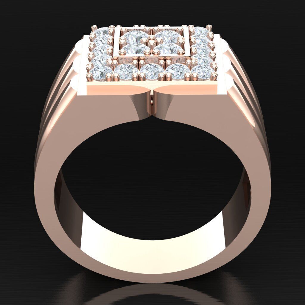 Elite Men Rings Collection 4MR091 3D print model_3
