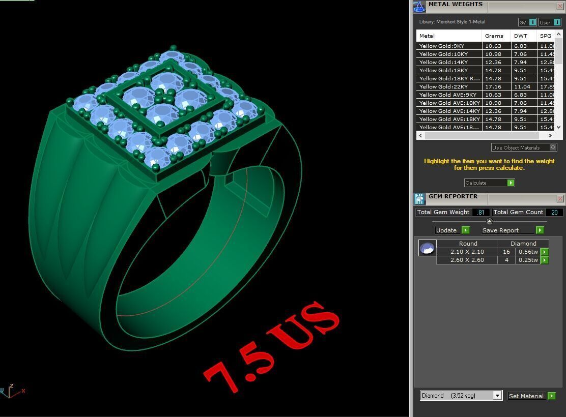 Elite Men Rings Collection 4MR091 3D print model_1