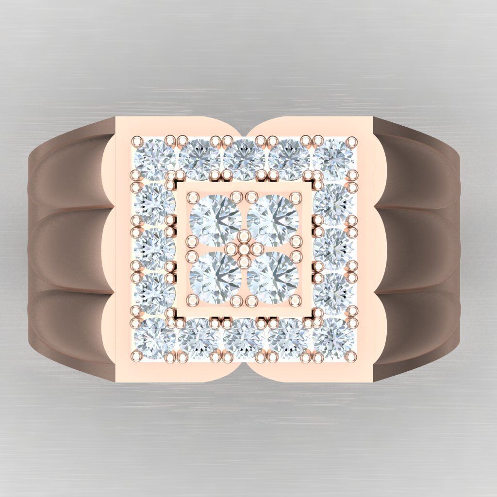 Elite Men Rings Collection 4MR091 3D print model_9