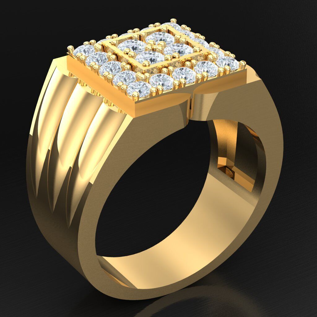 Elite Men Rings Collection 4MR091 3D print model_2