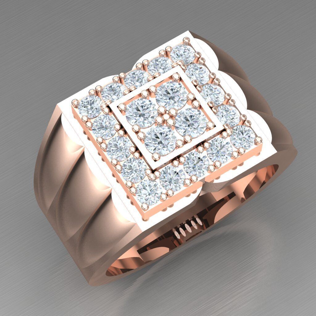 Elite Men Rings Collection 4MR091 3D print model_11