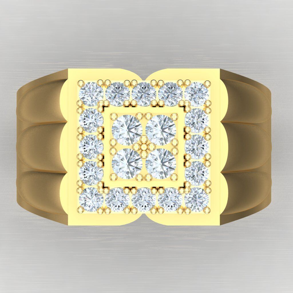 Elite Men Rings Collection 4MR091 3D print model_10