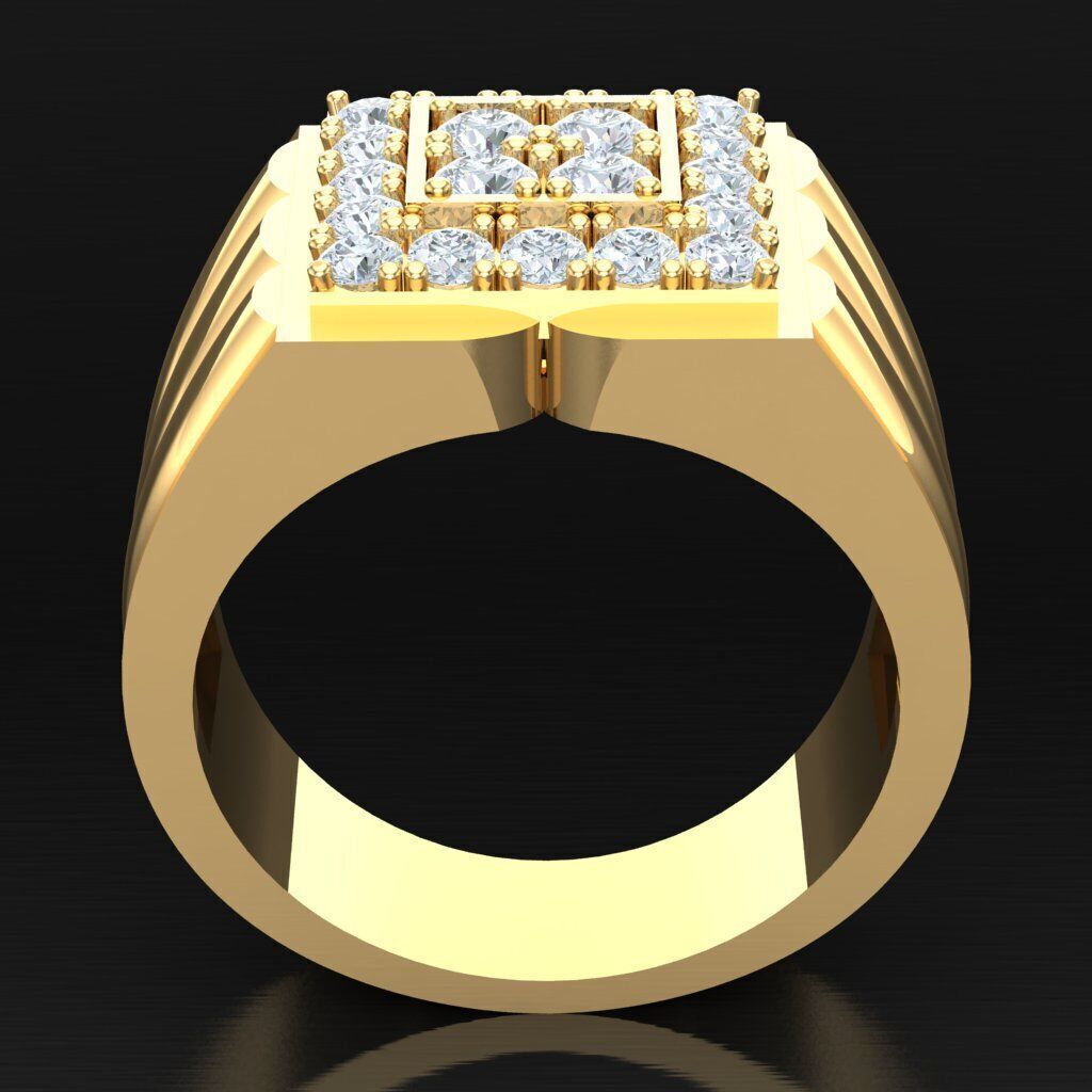 Elite Men Rings Collection 4MR091 3D print model_4