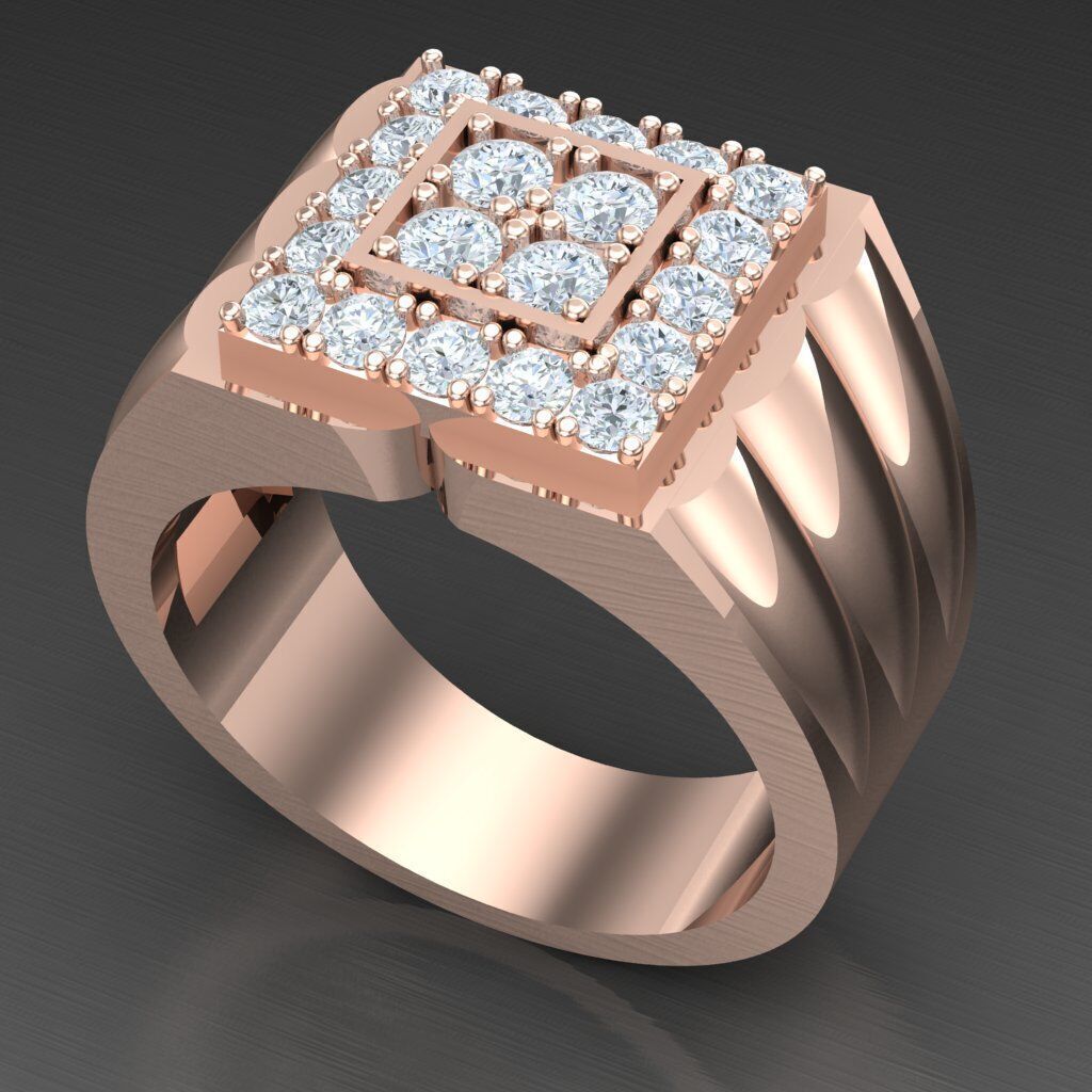 Elite Men Rings Collection 4MR091 3D print model_5